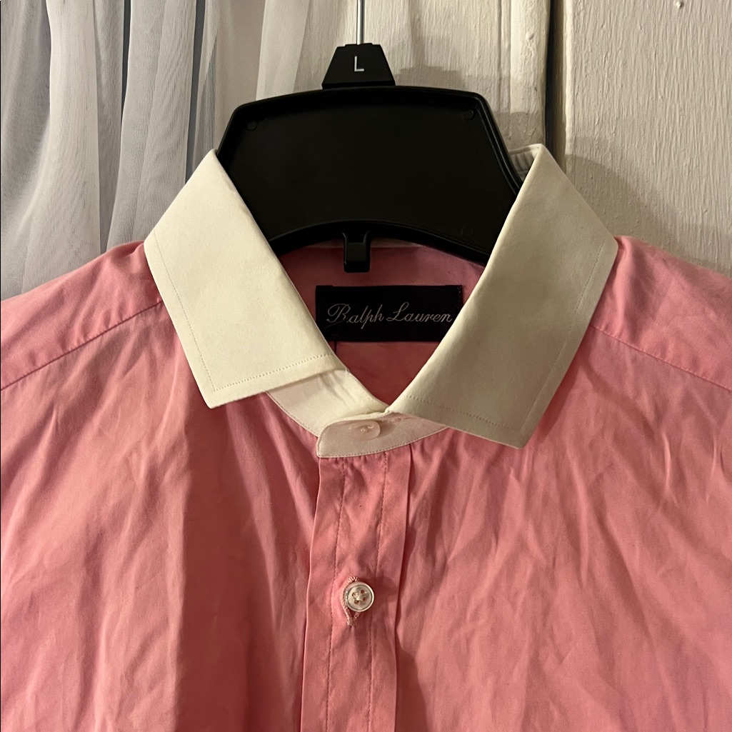 Ralph Lauren Purple Label Polin French Cuff Dress Shirt Men’s 15.5 Neck Pink